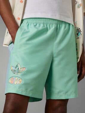 Men's Mint Green Adidas "Enjoy Summer" Shorts Size Large
